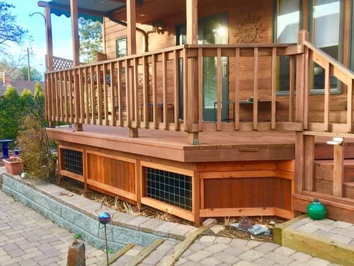 Cedar Skirting Ideas for Rustic Look Porch