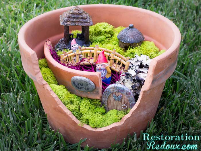 DIY Flower Pot Fairy Garden Craft #decorhomeideas