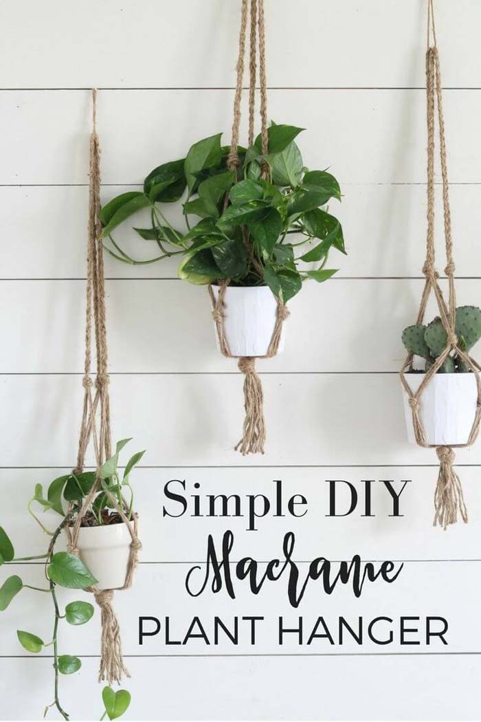 DIY Macrame Plant Holder Wall Hanging #decorhomeideas