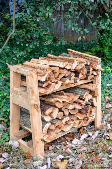 DIY Small Firewood Rack #decorhomeideas