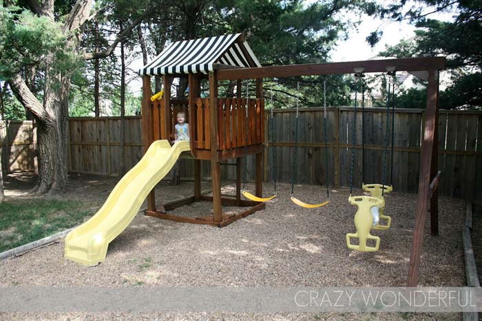 DIY Swing Set Makeover Project #decorhomeideas