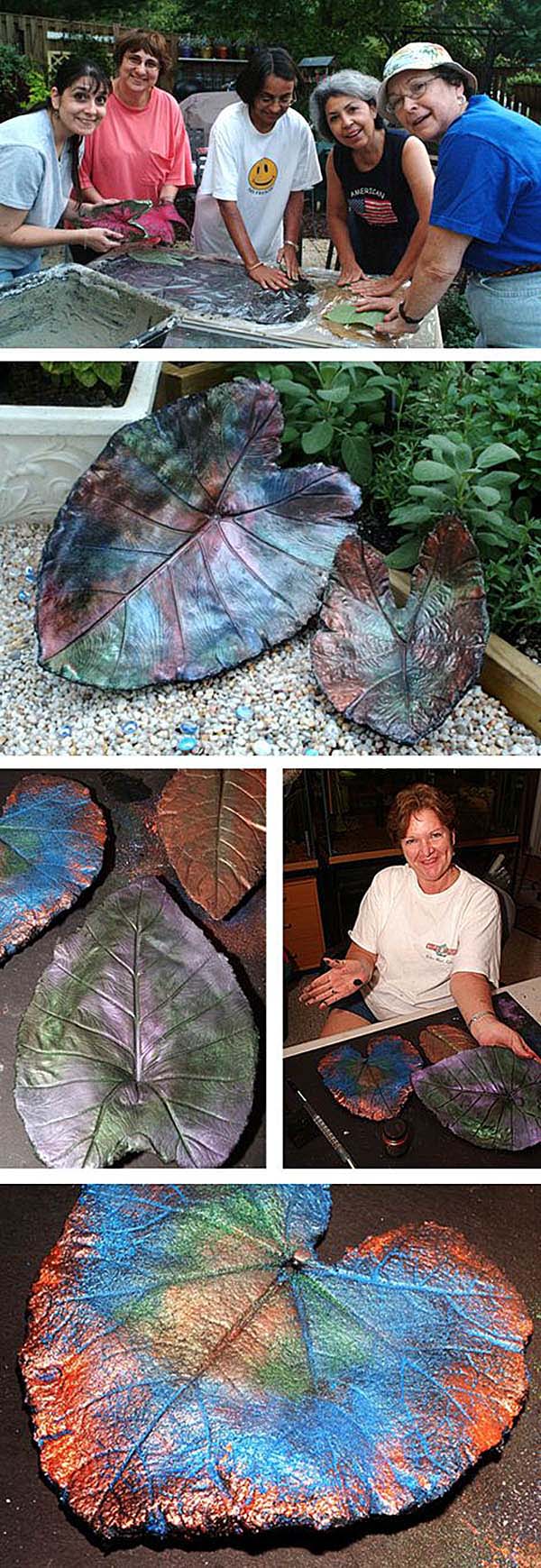 Giant Concrete Leaves for Garden #decorhomeideas