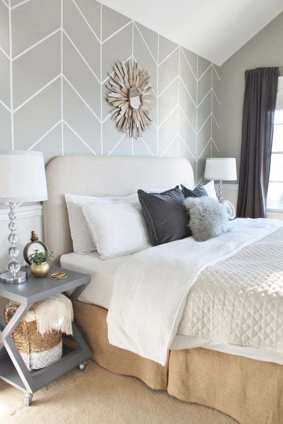 Grey and White Bedroom With a Touch of Beige #decorhomeideas