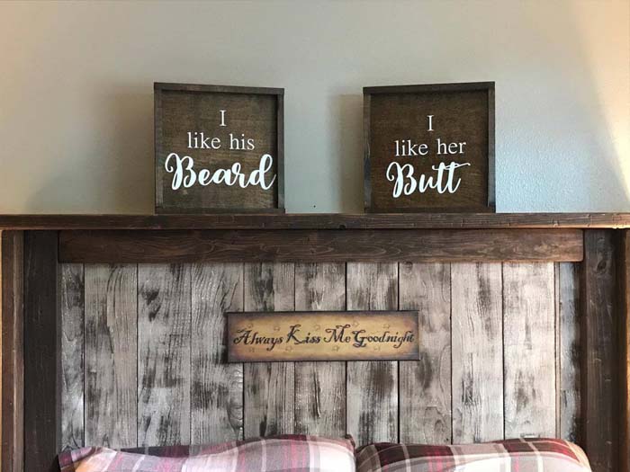 His Beard & Her Butt Rustic Bedroom #decorhomeideas