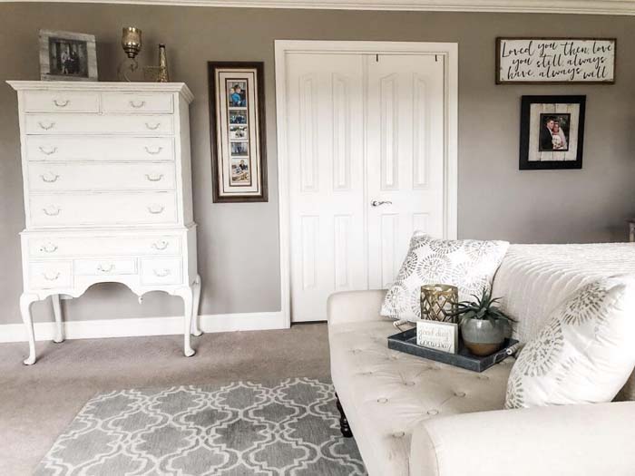 Love You Always Grey & White Bedroom #decorhomeideas