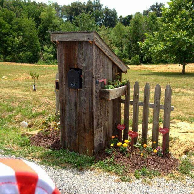 Mailbox Shed With a Tiny Garden #decorhomeideas