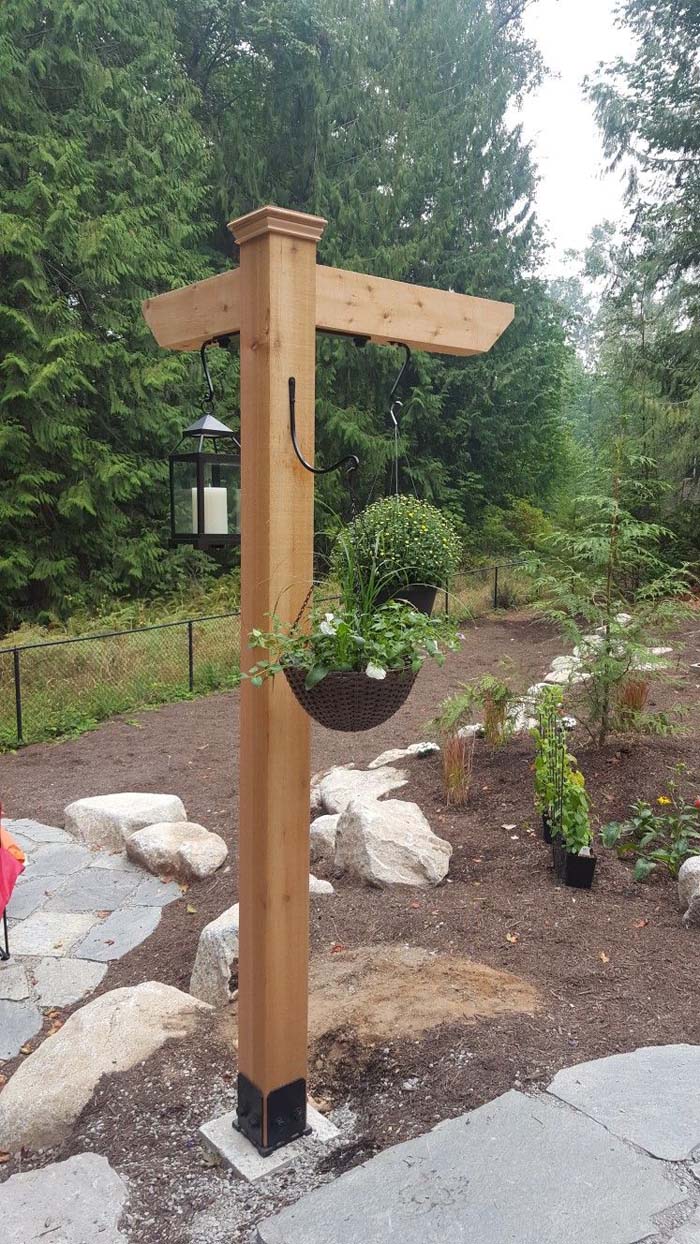 Mailbox With Candleholder and Hanging Planter #decorhomeideas