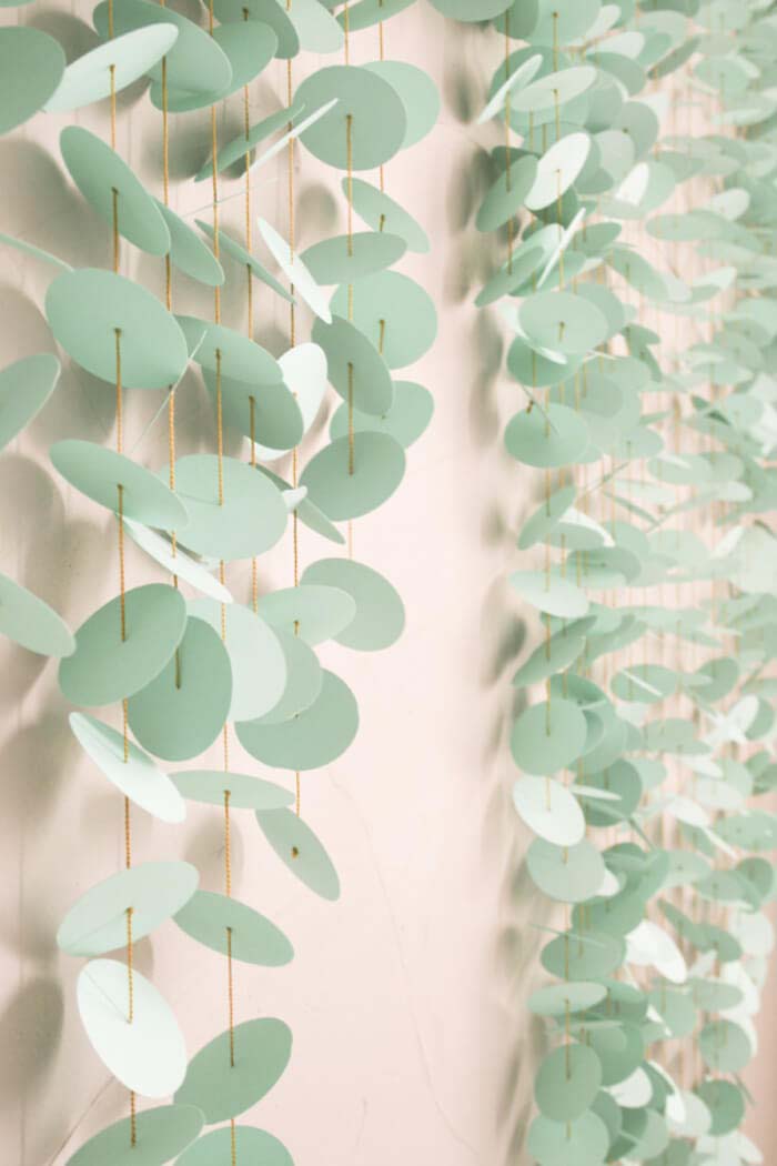 Mint Green Paper Disc Wall Hanging #decorhomeideas