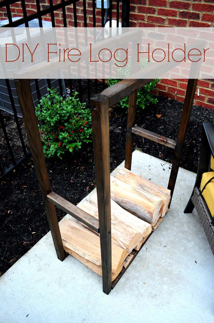 Outdoor Firewood Rack for a Small Space #decorhomeideas