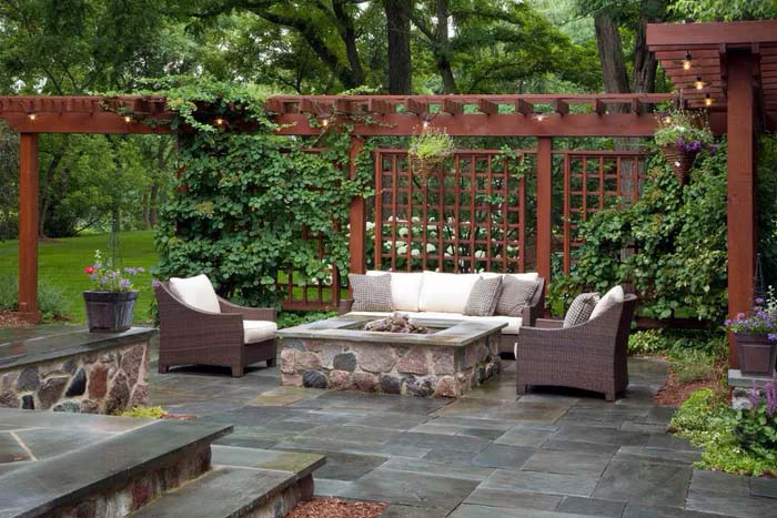 Pavers and Pergola #decorhomeideas