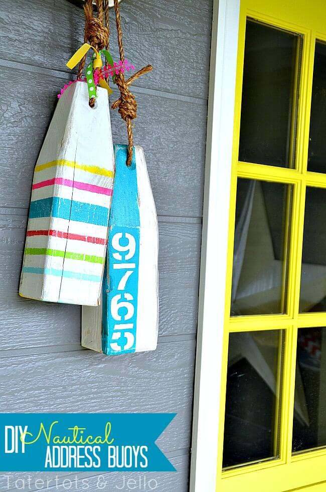 Perfect Address Buoys for the Beach House #decorhomeideas