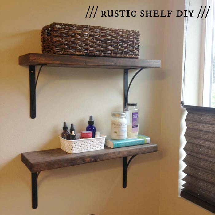 Rustically Refined Free-Form Shelves #decorhomeideas