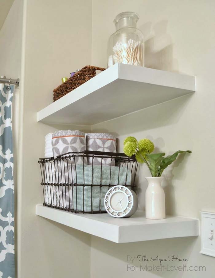 Scandinavian Simplicity Corner Shelves #decorhomeideas