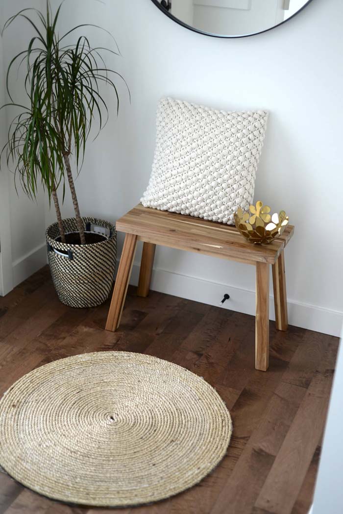 Simple Rounded Rope Entryway Mat #decorhomeideas