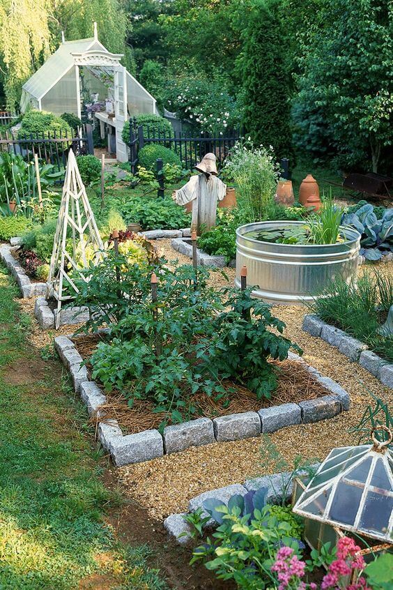 Stone Raised Garden Bed #decorhomeideas