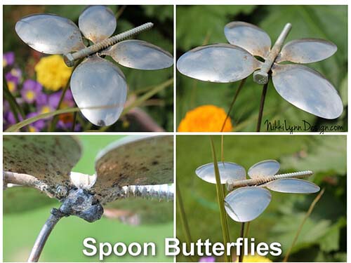 Upcycled Spoon and Screw Butterflies #decorhomeideas