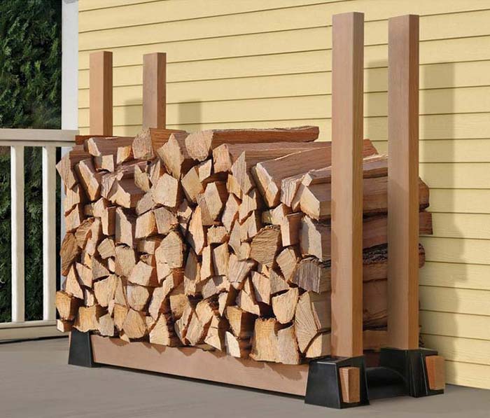 Use Firewood Rack Bracket Kit #decorhomeideas