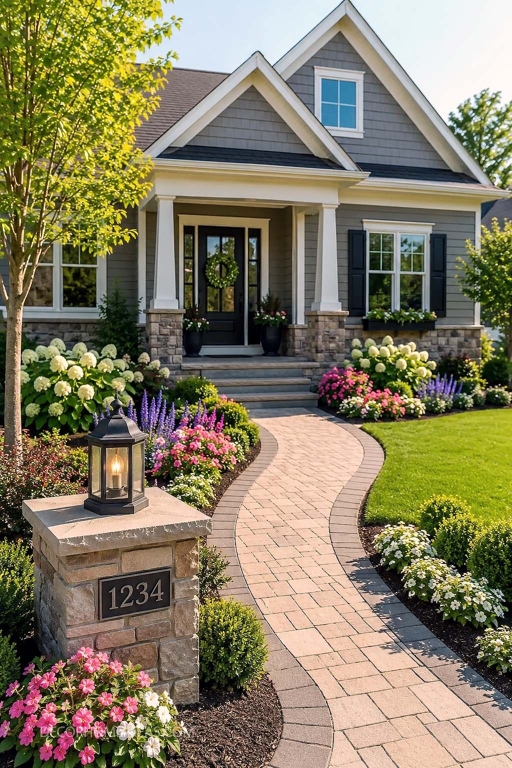 Charming Front Yard Landscaping Idea