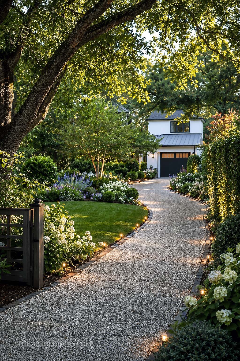 Charming Gravel Driveway Landscaping Ideas for Cottage Curb Appeal