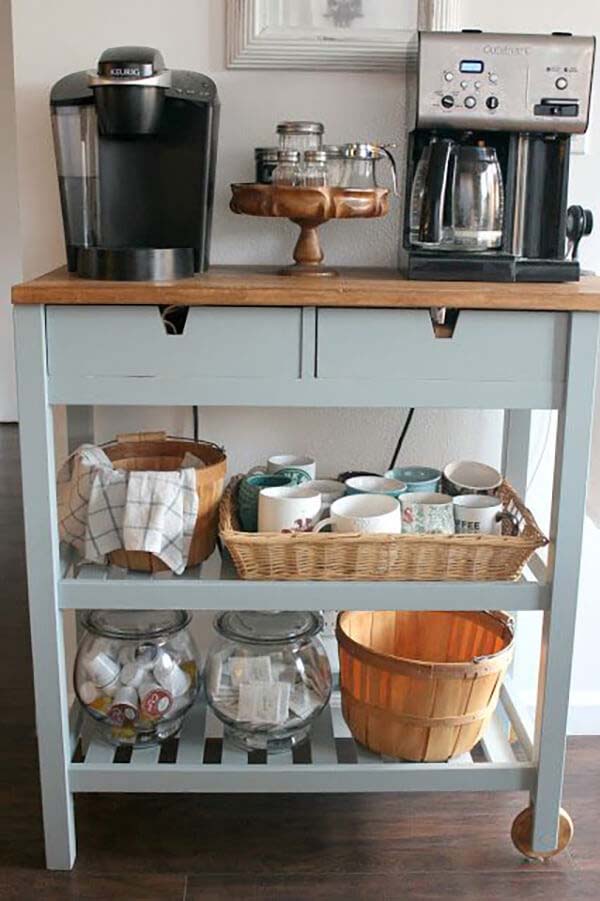 A Coffee Cart for All Seasons #decorhomeideas