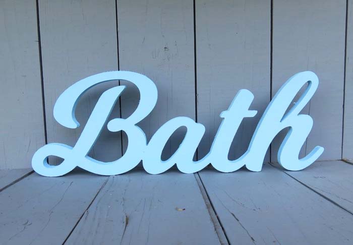 Bath Wood Bathroom Wall Art #decorhomeideas