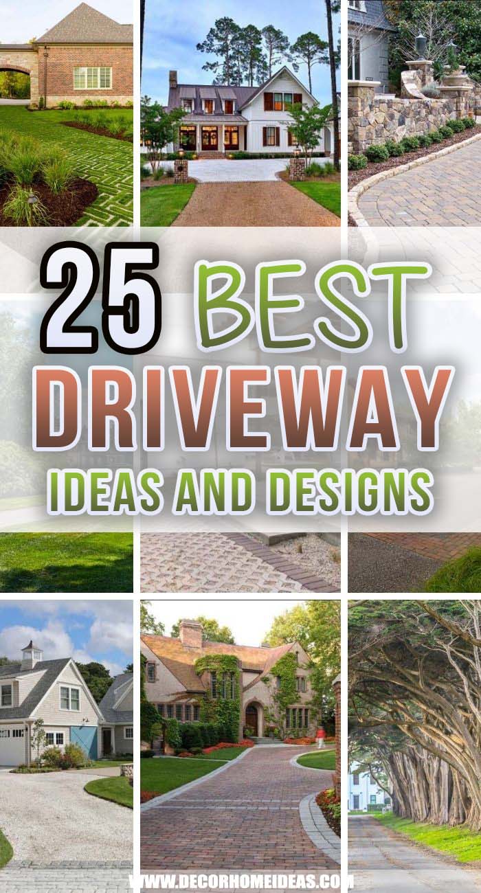 Best Driveway Ideas. Make the perfect entrance to your home with these stunning driveway ideas and designs! They are budget-friendly and won't cost you a fortune. #decorhomeideas