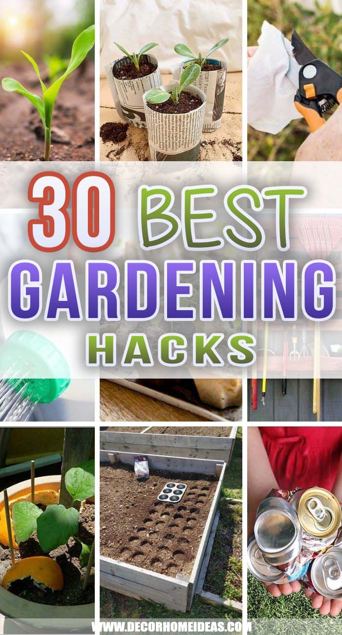 Best Gardening Hacks. Make your garden thrive with these amazing gardening hacks that will help you make the most of your soil, plants and flowers. #decorhomeideas