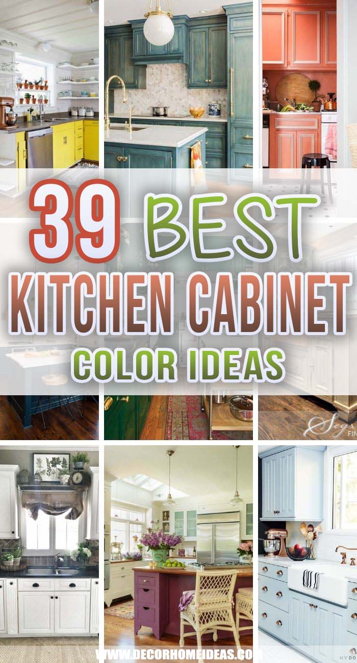 Best Kitchen Cabinet Color Ideas. Is your kitchen a bit boring? Try painting your kitchen cabinets in one of these trending, yet timeless colors. Choose the best kitchen cabinet color ideas from our selection. #decorhomeideas