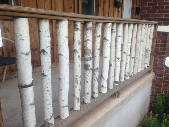 Birch Wood Deck Railing #decorhomeideas