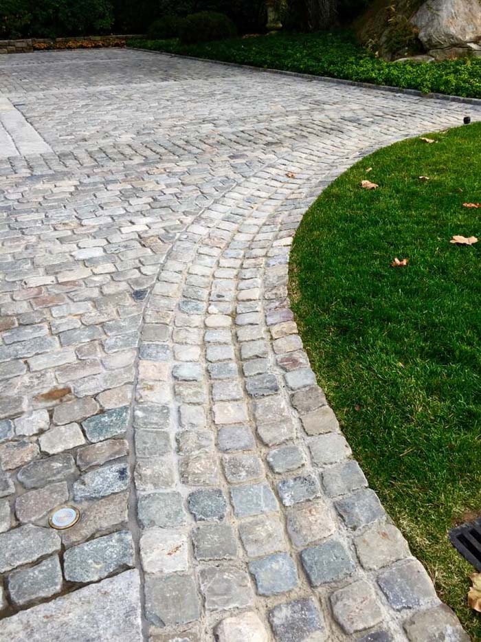 Cobblestone Gives New Driveways an Aged Look