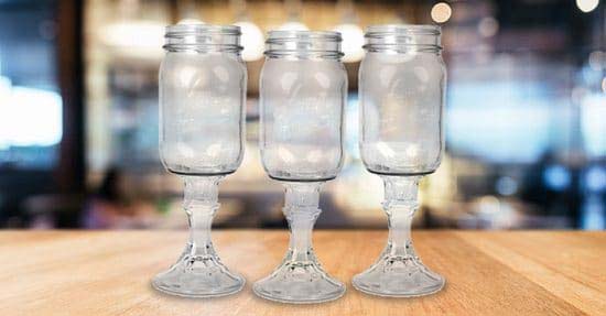 DIY Pint Jar Wine Glasses #decorhomeideas
