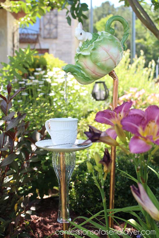 DIY Teapot Fountain #decorhomeideas