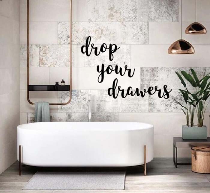 Drop Your Drawers Bathroom Wall Decal #decorhomeideas