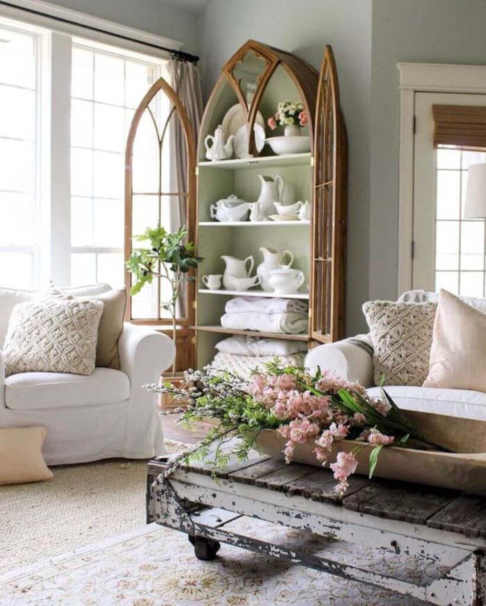 Elegant Gothic Revival China Cabinet #decorhomeideas