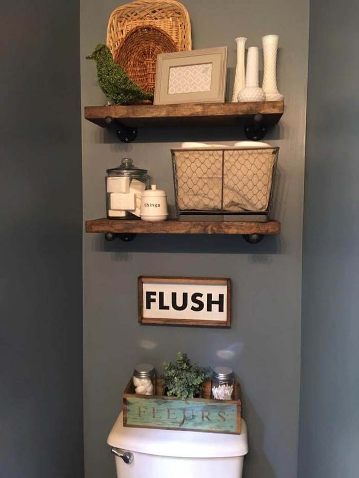 Flush Farmhouse Bathroom Decor Sign #decorhomeideas