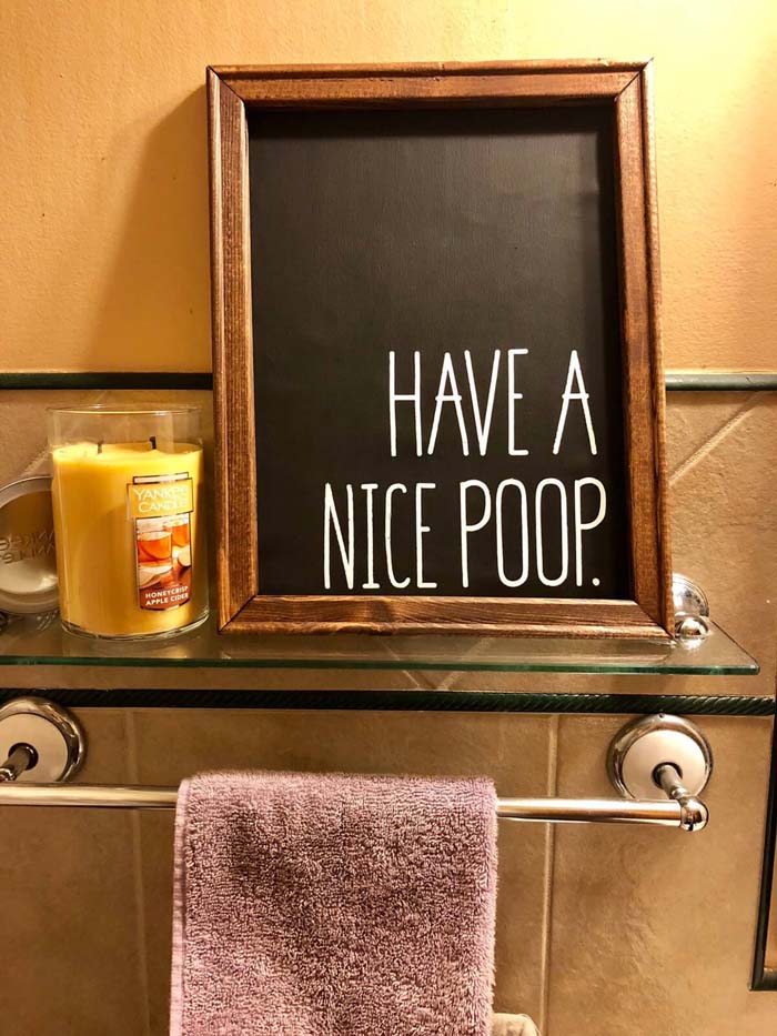 Have A Nice Poop Bathroom Wall Sign #decorhomeideas