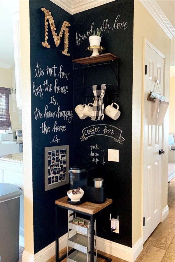 Kitchen Corner Coffee Stand #decorhomeideas