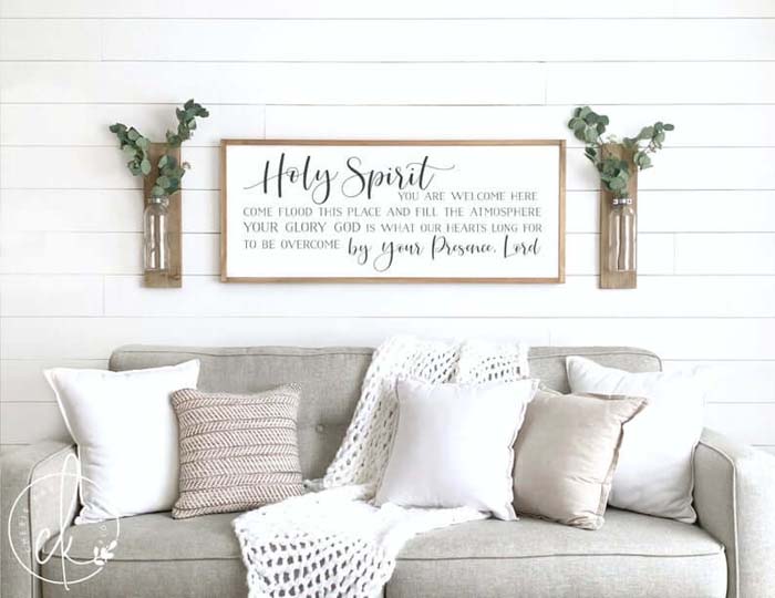 Modern Farmhouse Spiritual Christian Song Lyric Sign #decorhomeideas