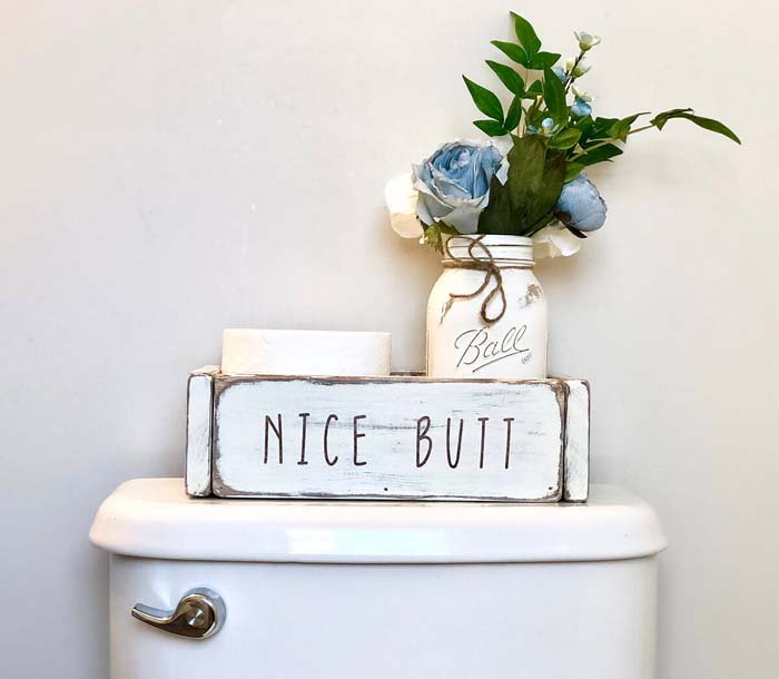 Nice Butt Wood Bathroom Box #decorhomeideas