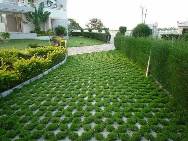 Use Pavers With Grass for Artistic Look