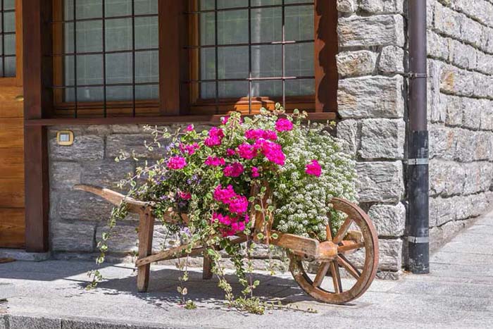 Pink Posies Planter for Your Patio #decorhomeideas