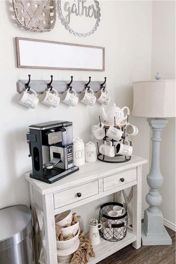 Rae Dunn Coffee Bar Inspiration #decorhomeideas