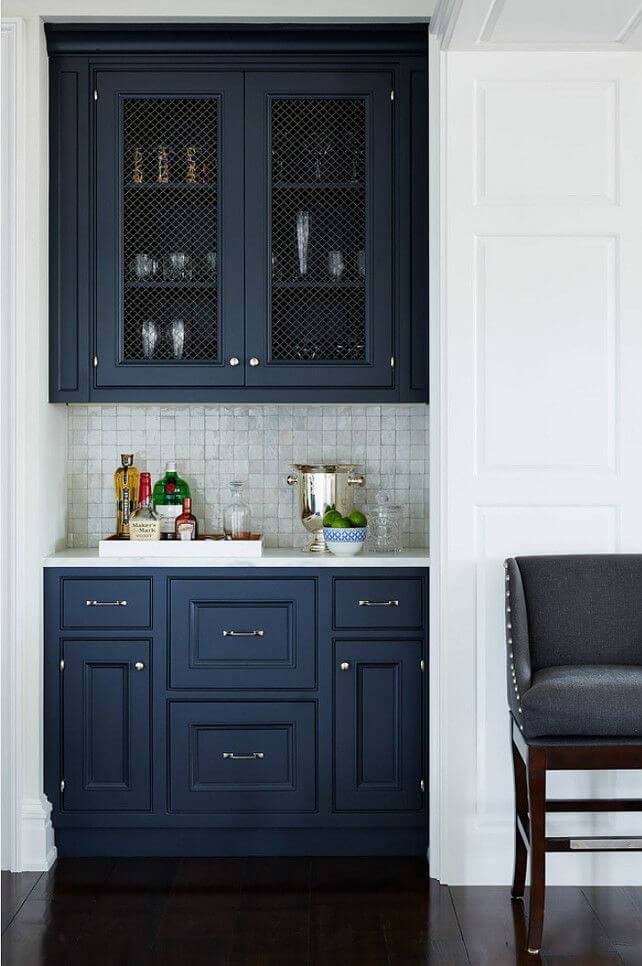 Rich Blues Pair Best with Silver Hardware #decorhomeideas