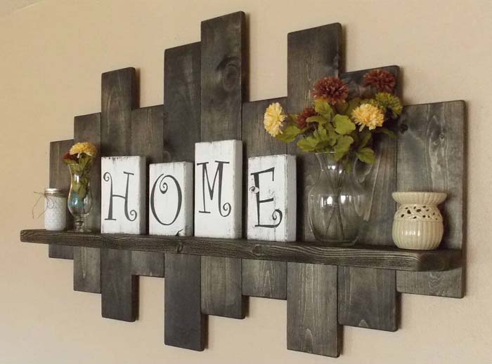 Rustic Home Decor Ideas for Wall Shelves #decorhomeideas