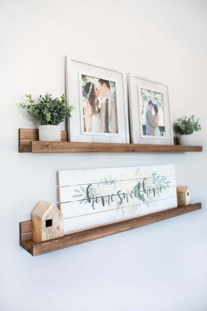 Rustic Wooden Shelf Set for Decorative Displays #decorhomeideas