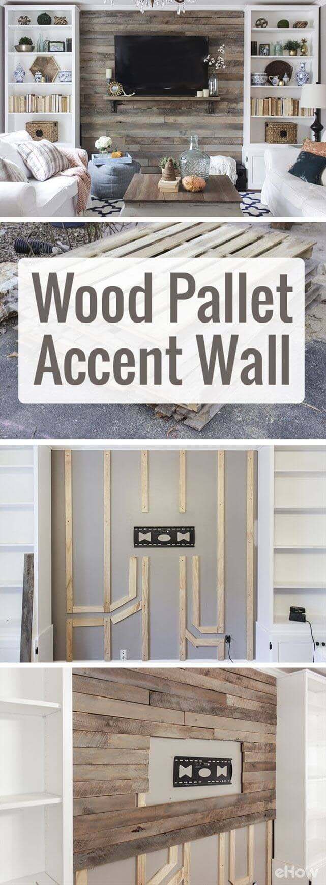 Save that Wood Pallet! Wood Wall #decorhomeideas