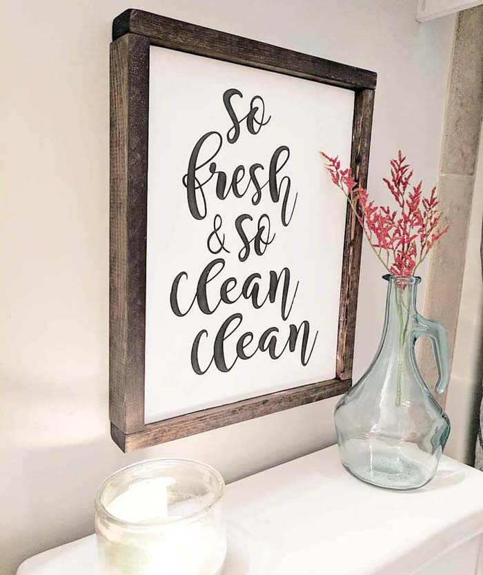 So Fresh & So Clean Clean Sign #decorhomeideas