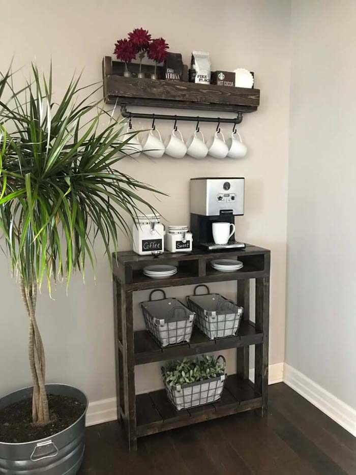 Sophisticated and Upscale Coffee Bar Ideas #decorhomeideas