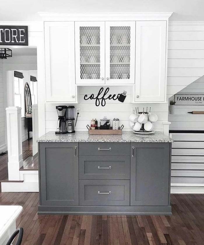 Spacious Two-Tone Cupboards and Cabinets #decorhomeideas
