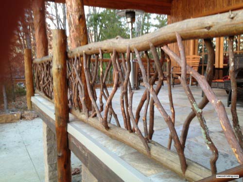 The Branch/Log Railing #decorhomeideas